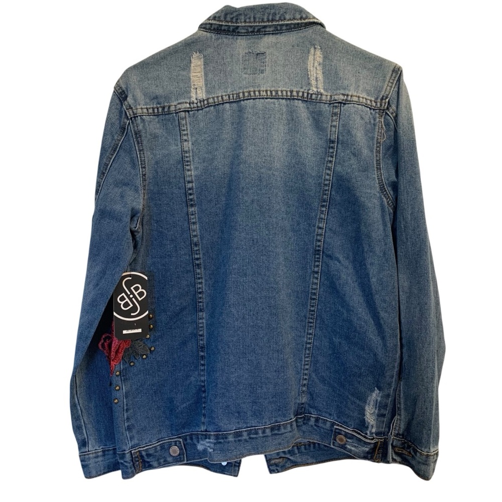 Boom Boom Embroidered Denim Jacket Size Small - Picture 4 of 13